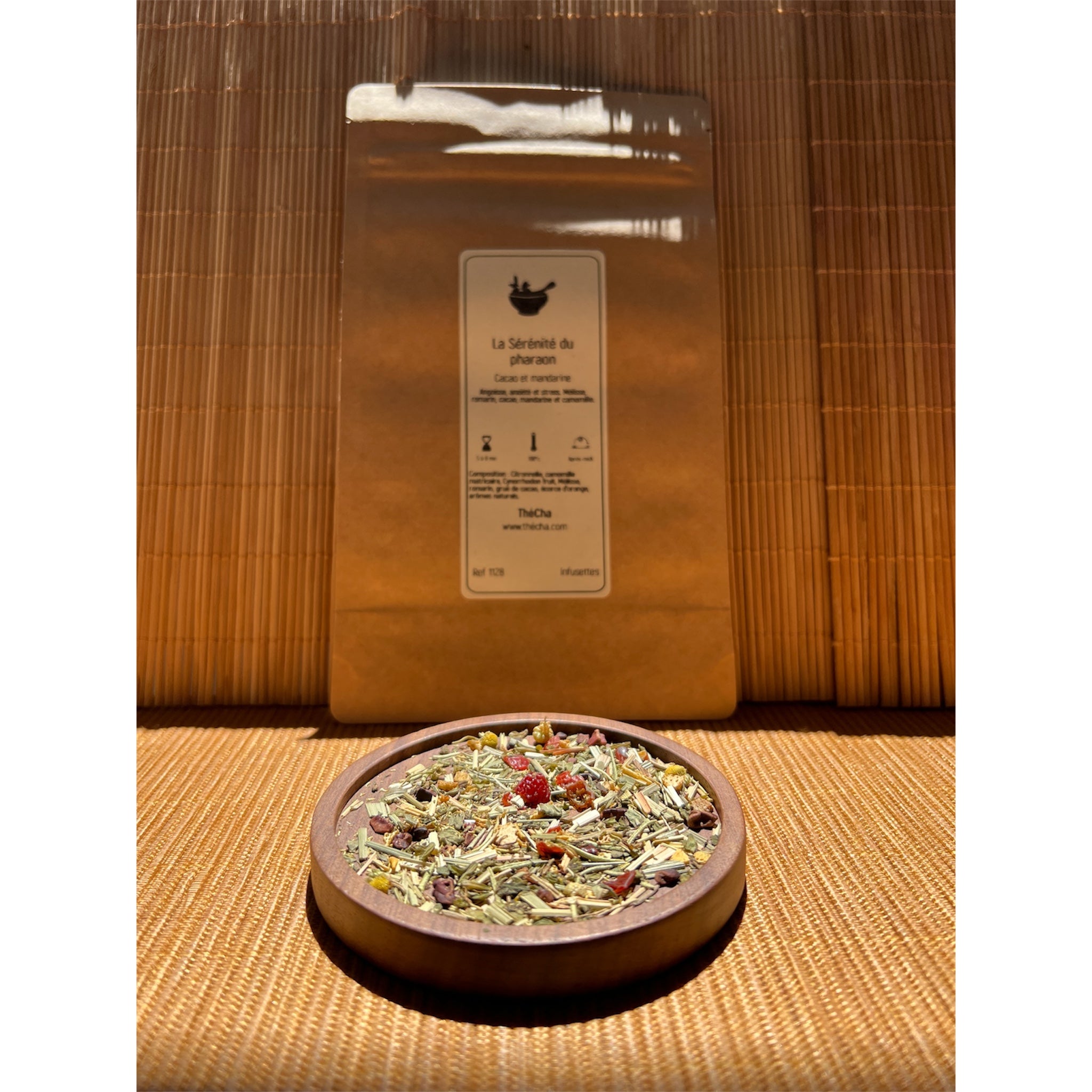 tisane-serenite-du-pharaon,cacao et mandarine